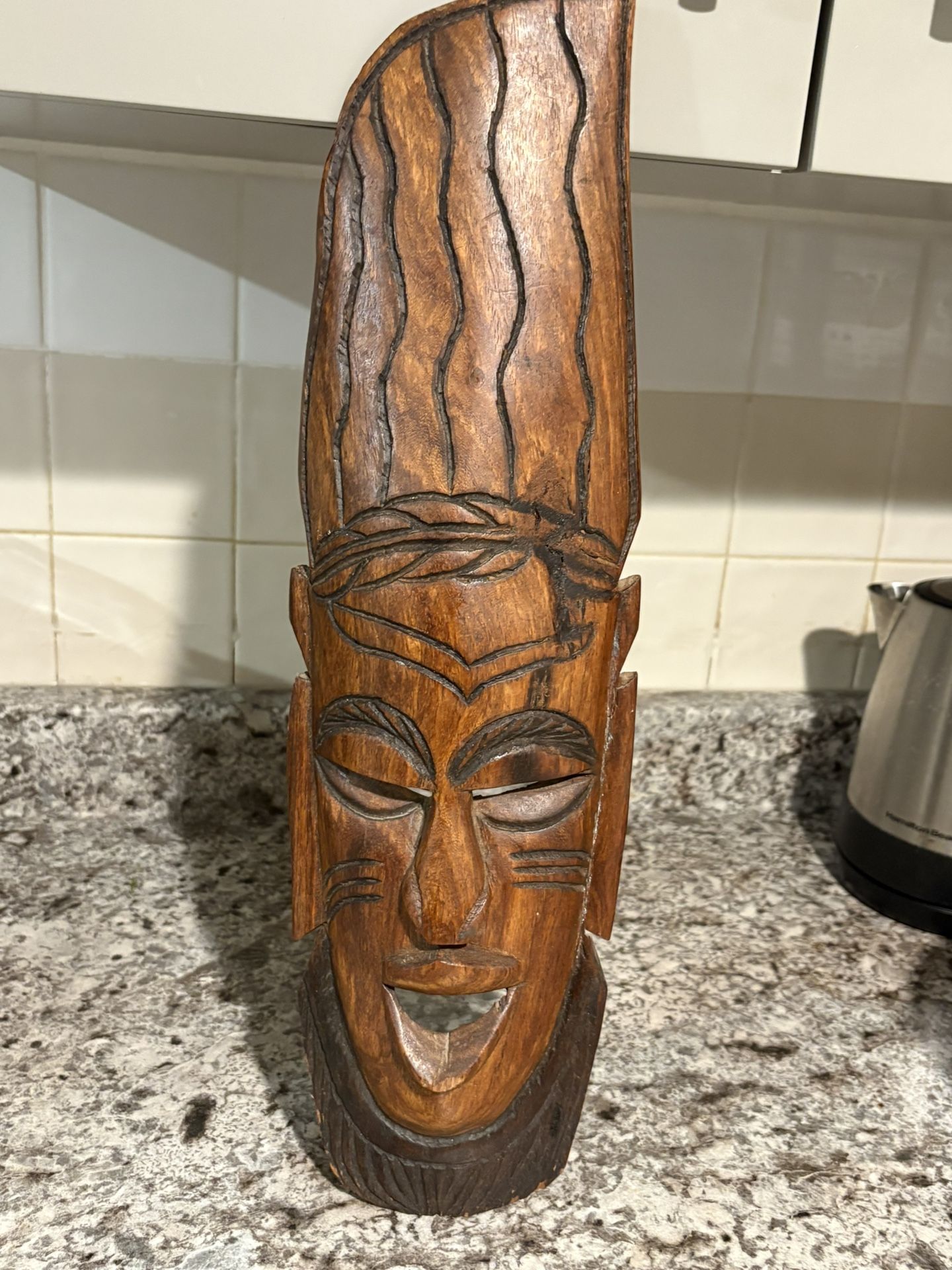 Vintage Very rare Handcarved Mask 18" look photos carefully