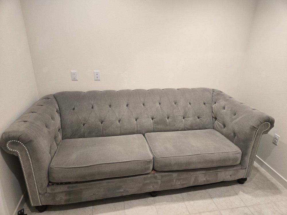 Love Seat And Sofa - Grey
