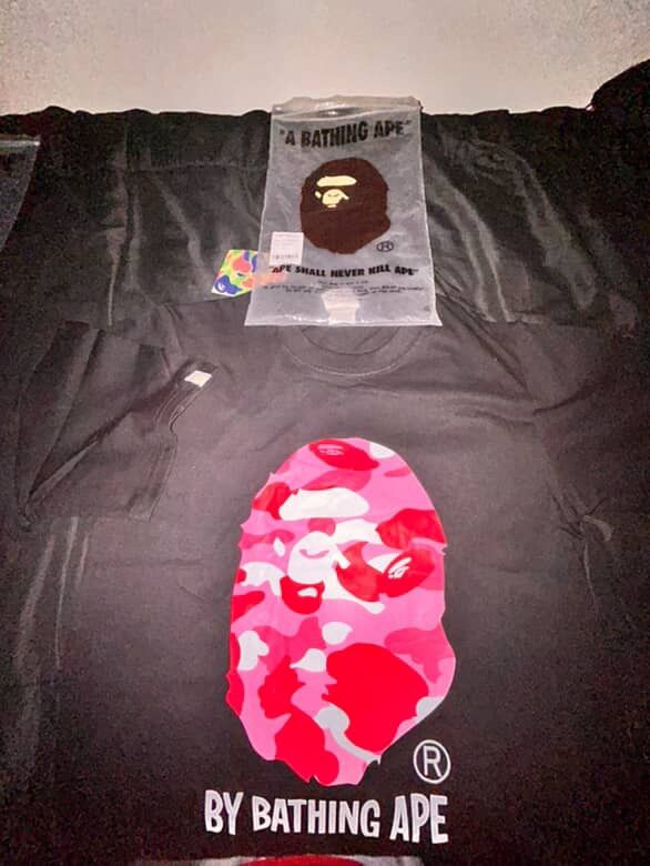 Black bape shirt size small