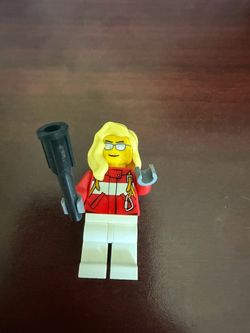 LEGO Minifigure Fireman Red Top White Pants