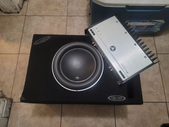 10W7 JL Audio with 500/1v2 amp with Ground shaker box read description