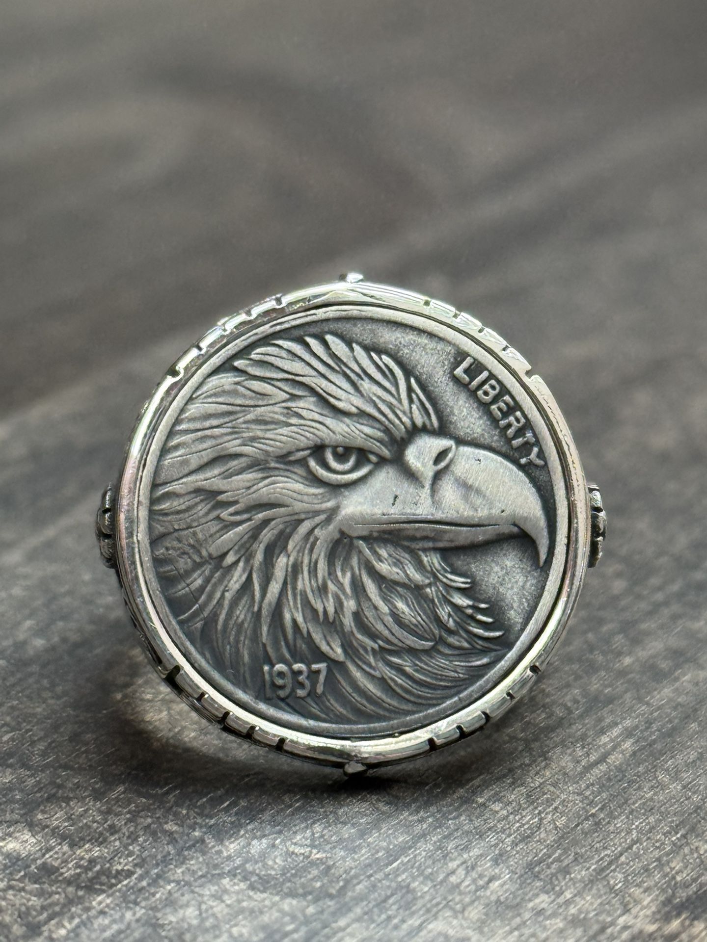 Silver Eagle Ring Size 10 925 Sterling Silver Ring