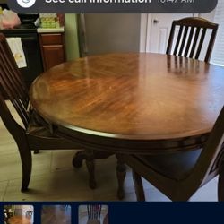 Aslehy  Round. Dining Room Table Used 