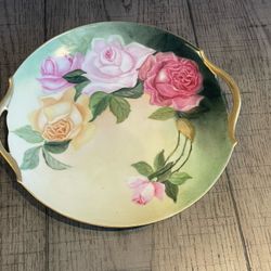 Hand Painted Rose Platter — Limoges 