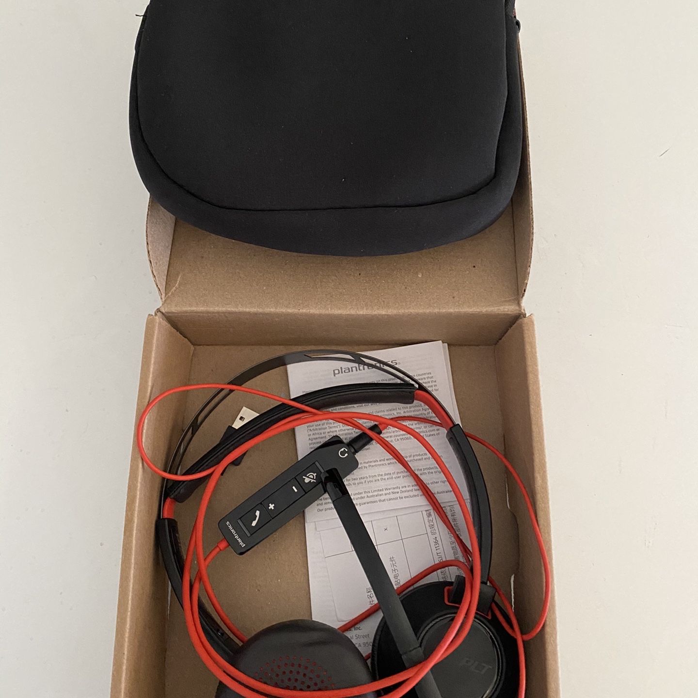 Plantronics Blackwire C5220 Stereo Headset - Wired USB- Noise Cancelling Microphone