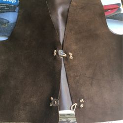 Brown Handemade Leather Vest