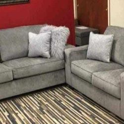 Altari Alloy Living Room Set Sofa And Loveseat 