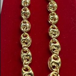 🔥women anklet🔥14k gold filled puffy links anklet  best quality ‼️