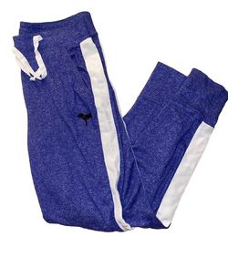 PINK Victoria’s Secret,  Women’s Pants, Blue White Stripe Soft Sleepwear, Loungewear Size M