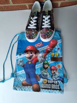 Super Mario Bros Game Over shoes Size 5 Y