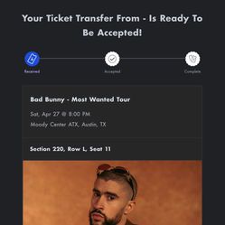 TICKET FOR BAD BUNNY
