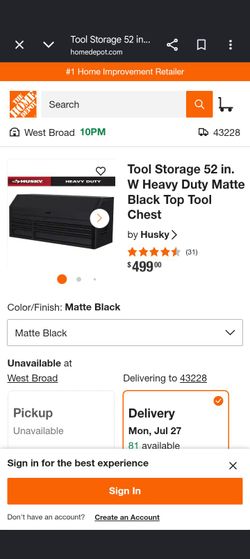 BRAND NEW IN SEALED BOX HEAVY DUTY HUSKY 52 in. w x 20 in. 6 OUTLET 2 USB
The latest generation of the Husky Industrial 52 in. W x 20 in. D 6-Drawer T