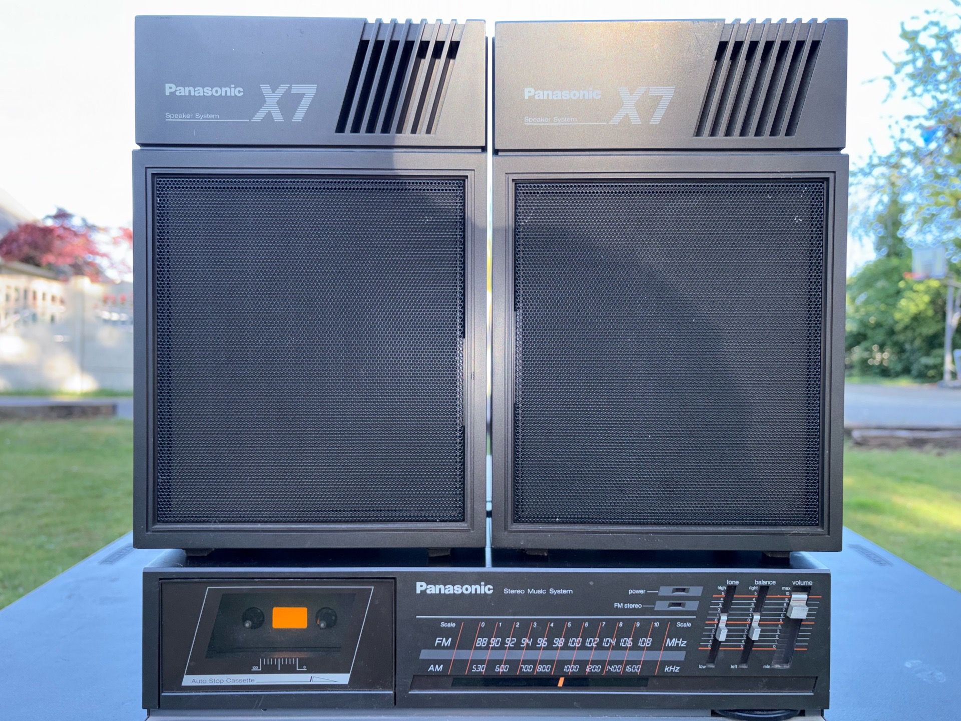 Panasonic SG-X7 Stereo System AM/FM Tuner Cassette & Record Player Tested