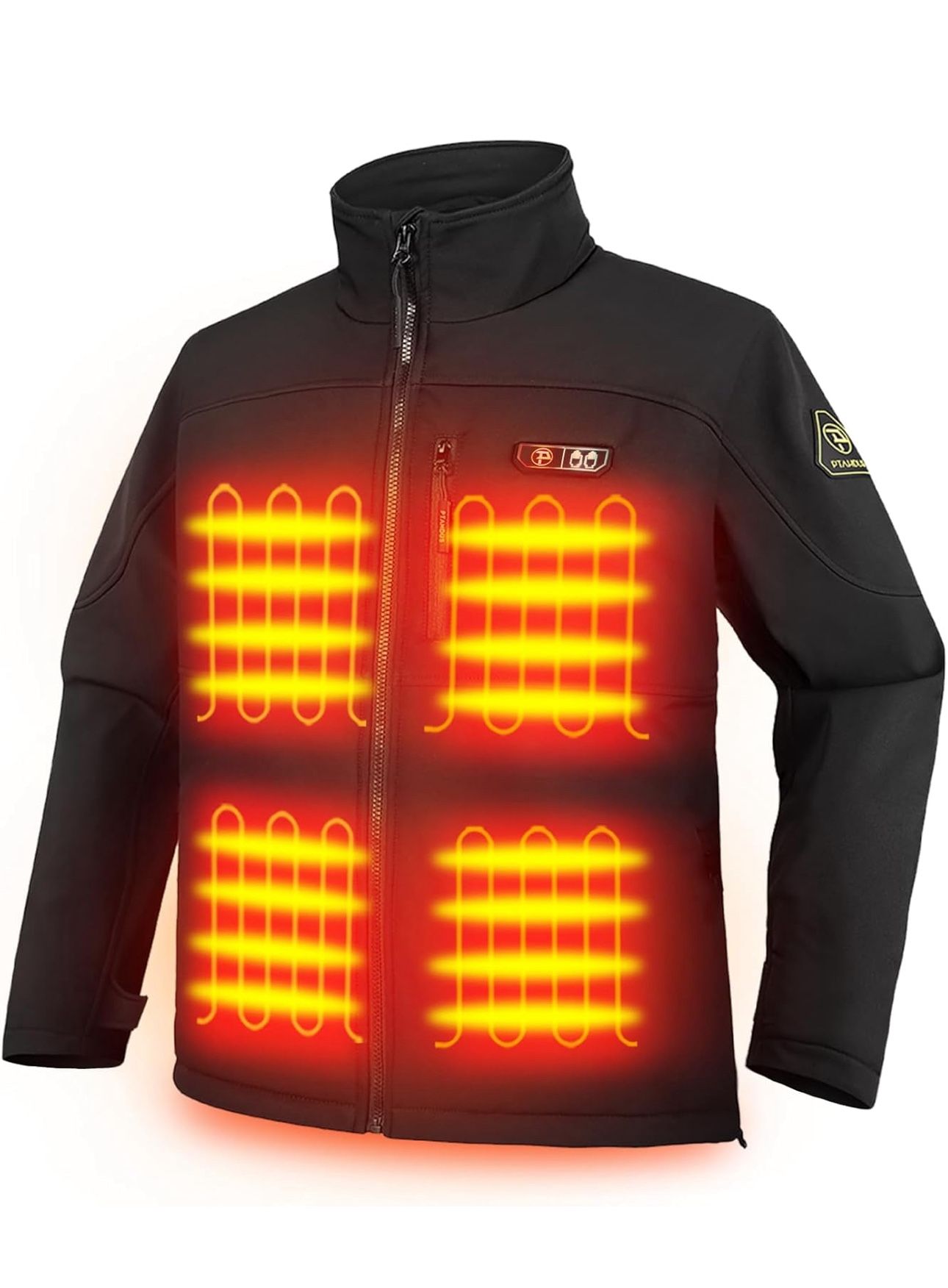 🔥Brand new🔥 Men's Heated Jackets 5 Heat Zones Battery Pack Included with Hand Warmer Pocket b6h，h4t  size：Xl