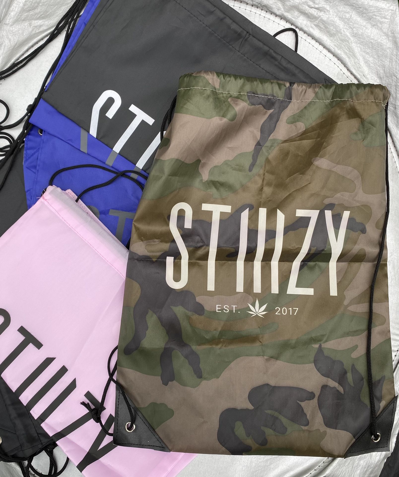 Stiiizy Lanyard w. Lighter/ Stiiizy Holder. Drawstring Backpacks