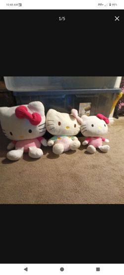 Set of three hello Kitty stuffies