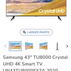 Used 43” Samsung Smart TV Crystal UHD 4K
