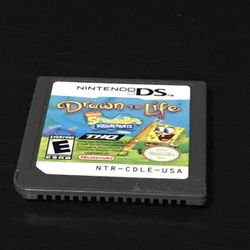 Nickelodeon Rare Nintendo Ds Spongebob SquarePants Drawn To Life Video Game 2008 Cartridge Only