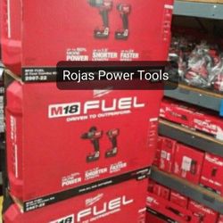 MILWAUKEE M18 FUEL 18V LITHIUM-ION BRUSHLESS CORDLESS HAMMER DRILL AND IMPACT DRIVER COMBO KIT (2-TOOL) WITH TWO 5AH BATTERIES 🔋 