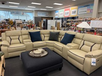 Homelegance By Titan Importer Power LSF Reclining Sectional-Cream