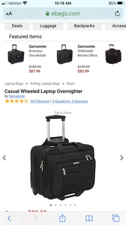 Samsonite casual overnighter w/ laptop compartment