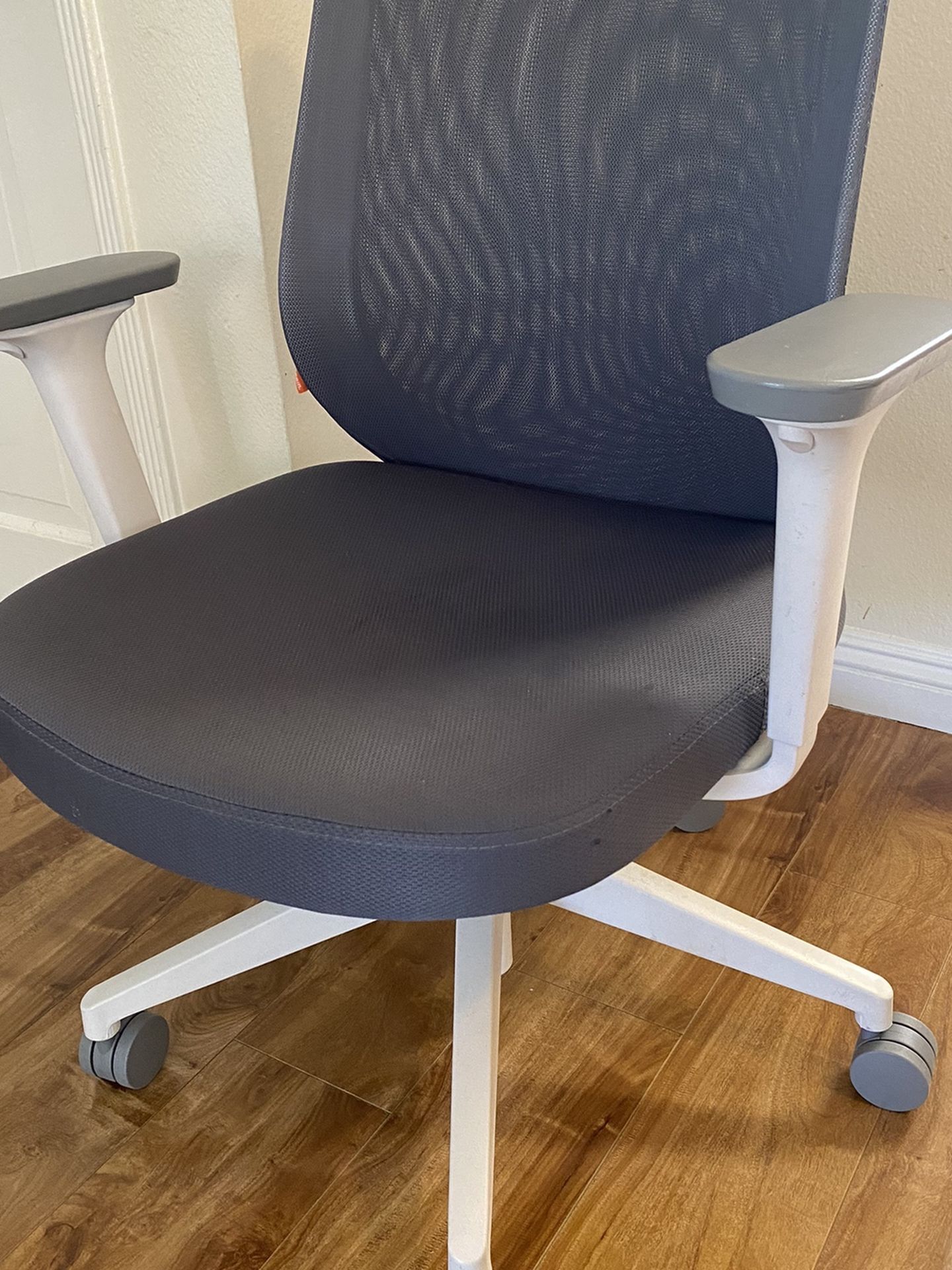 Poppin Office Chair (swivel/rolling) - Dark Gray & White