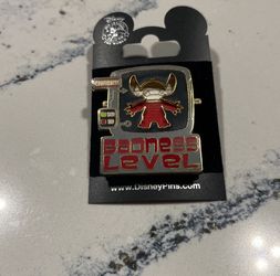 Walt Disney World Lilo & Stitch Badness Level Pin With Lever 2005