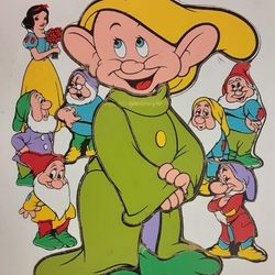 Vintage 1970's Snow White and the Seven Dwarfs Dopey Puzzle