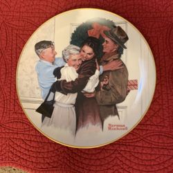 Norman Rockwell “Home For The Holidays” Collector’s Plate, Excellent Condition