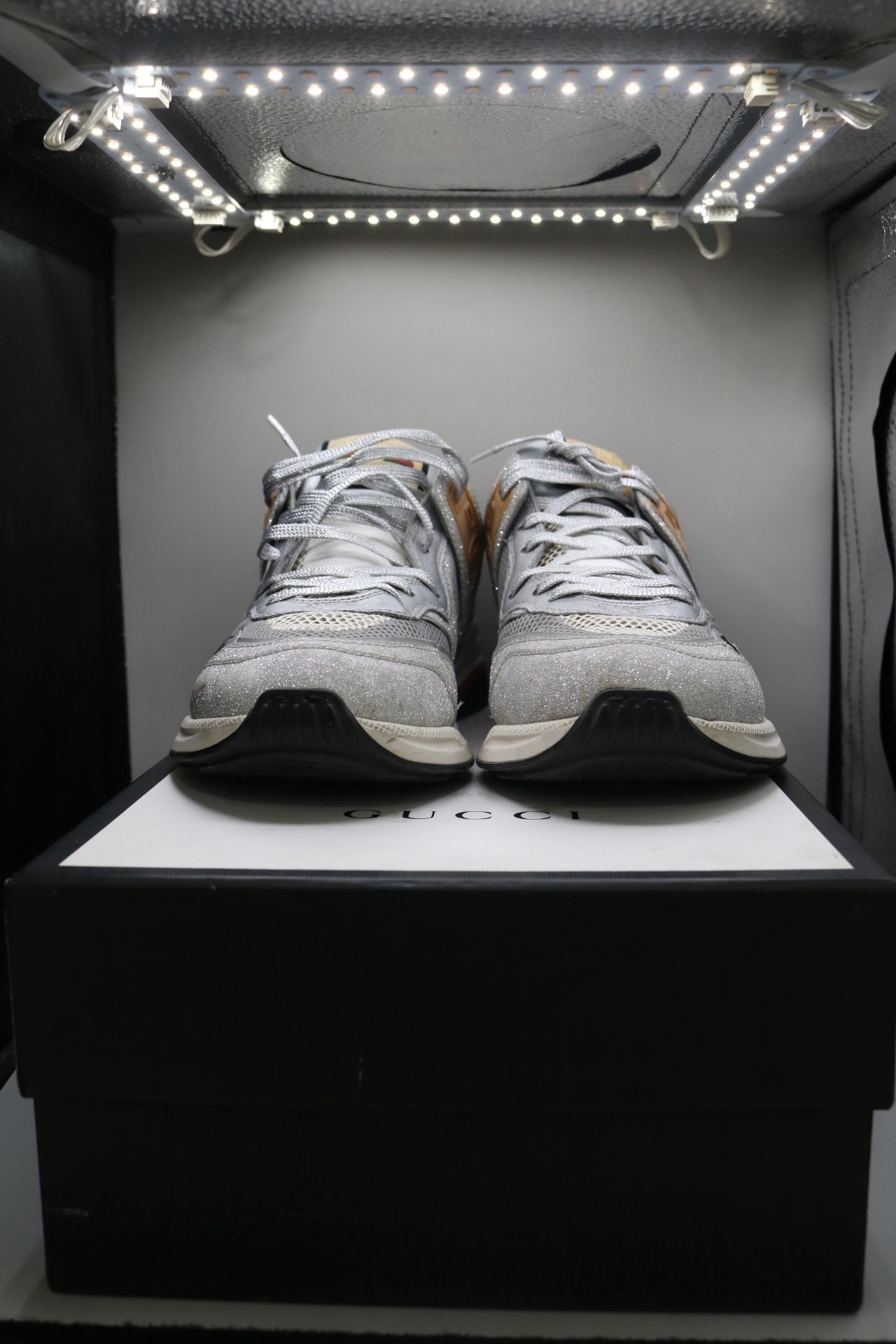 Gucci Ultrapace "Silver" 599058 HW(contact info removed) US Size 9