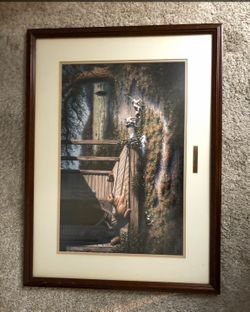 Framed Wildlife Art Print with Wood Frame