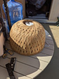 Rattan lampshade