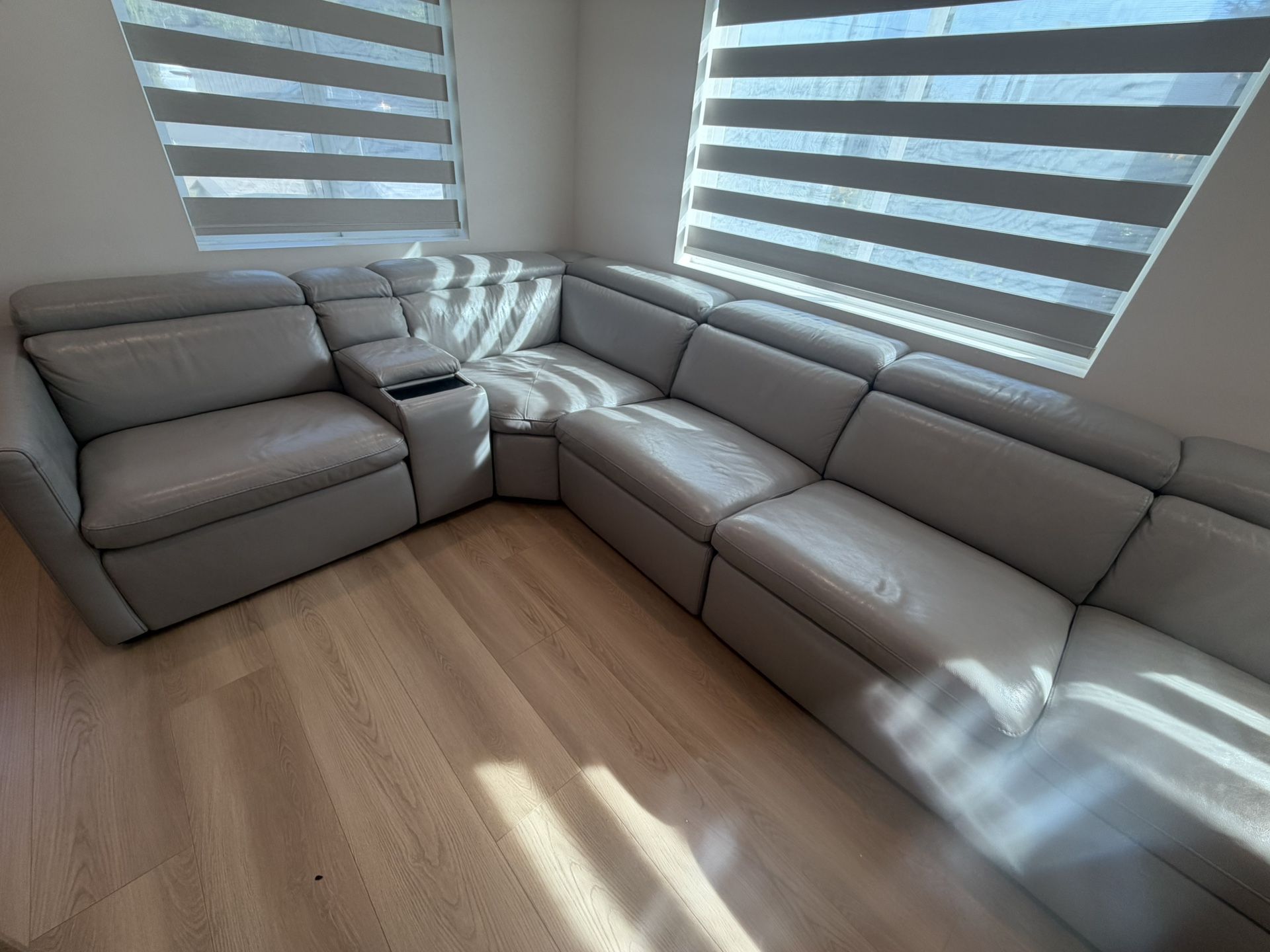 Light Grey  Leather Couches
