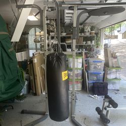 Punching Bag Stand with other workout stands