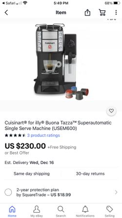 Cuisinart For Illy Buona Tazza Superautomatic Single Serving