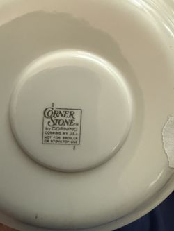 Corning Ware Tea Cups+plate
