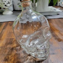 Vodka Glass Empty Bottle With Original Cork