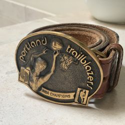 Brass Belt Buckle Portland Trailblazers