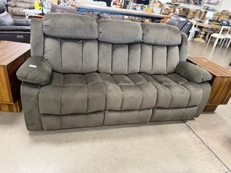 Oxier 84” W Manual Reclining Microsuede Sofa