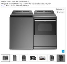 Whirlpool Smart Washer & Dryer | Extra Large Capacity | Fits King Comforters | $1,600