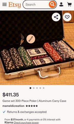 300 PCS 14g  Las Vegas Style Poker Set with Silver Aluminum Case