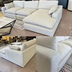 Smoke or Ivory Plush Comfy Cloud Modular Sectional Sofa Couch 