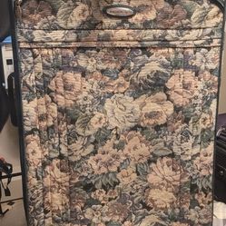 American Flyer Large Floral Suitcase
