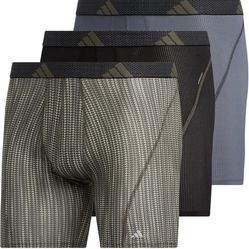 adidas Men's Sport Performance Mesh Boxer Brief Underwear (3-Pack) size S