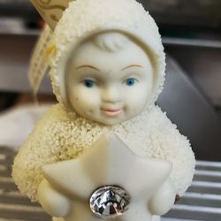 Snowbabies “Starshine” Mini Ornament by Dept 56, Swarovski White Crystal EUC

