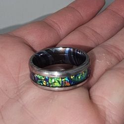 Size 10 Timascus & Dichrolam Ring