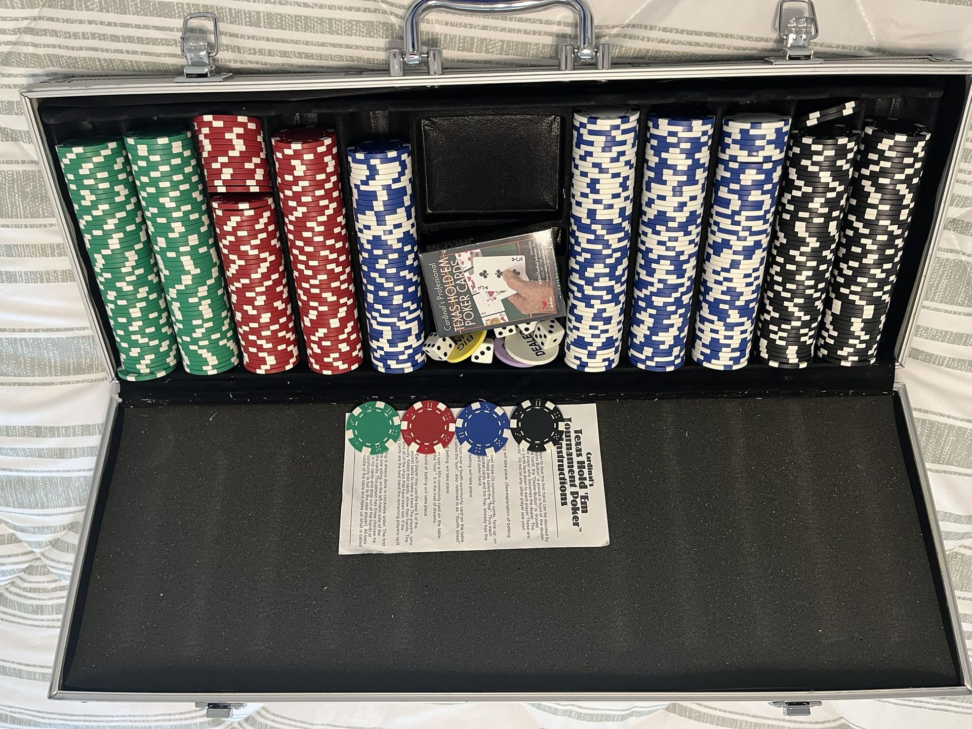 Set Of Poker Chips In Case 