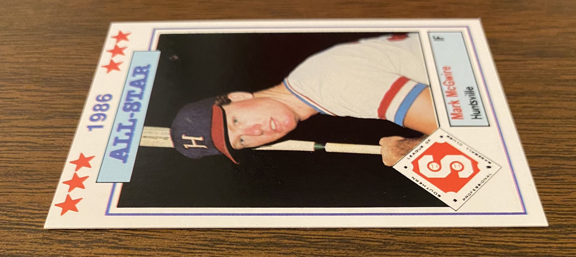 Mark McGwire Autographed 1986 Southern League Rookie Card #3 Huntsville  Stars Beckett BAS #12486521 - Mill Creek Sports