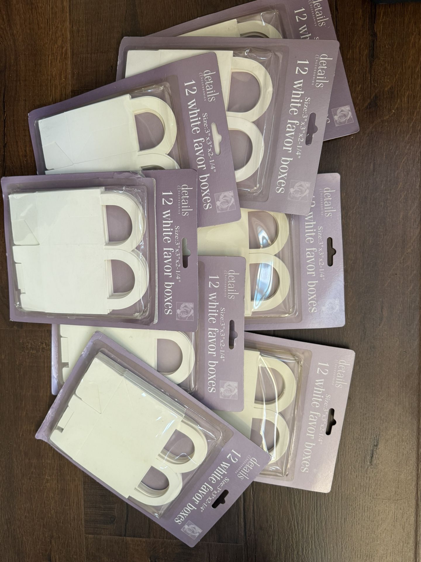 New - Set Of 96 Total White Party Favor Boxes