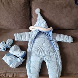 Baby Jacket Onesie 6-12 Months Mittens Footies 